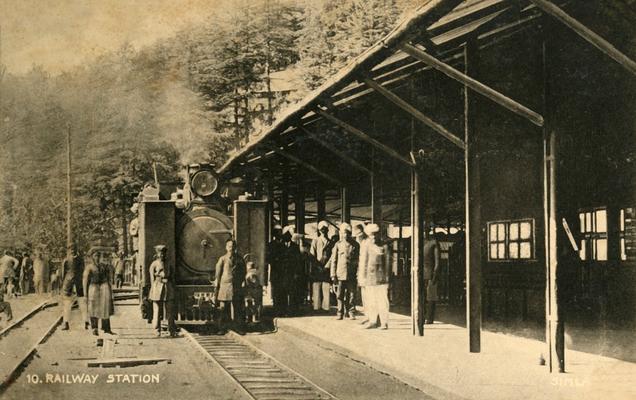 Treinstation, ca. 1918-ca. 1939 door Unbekannt