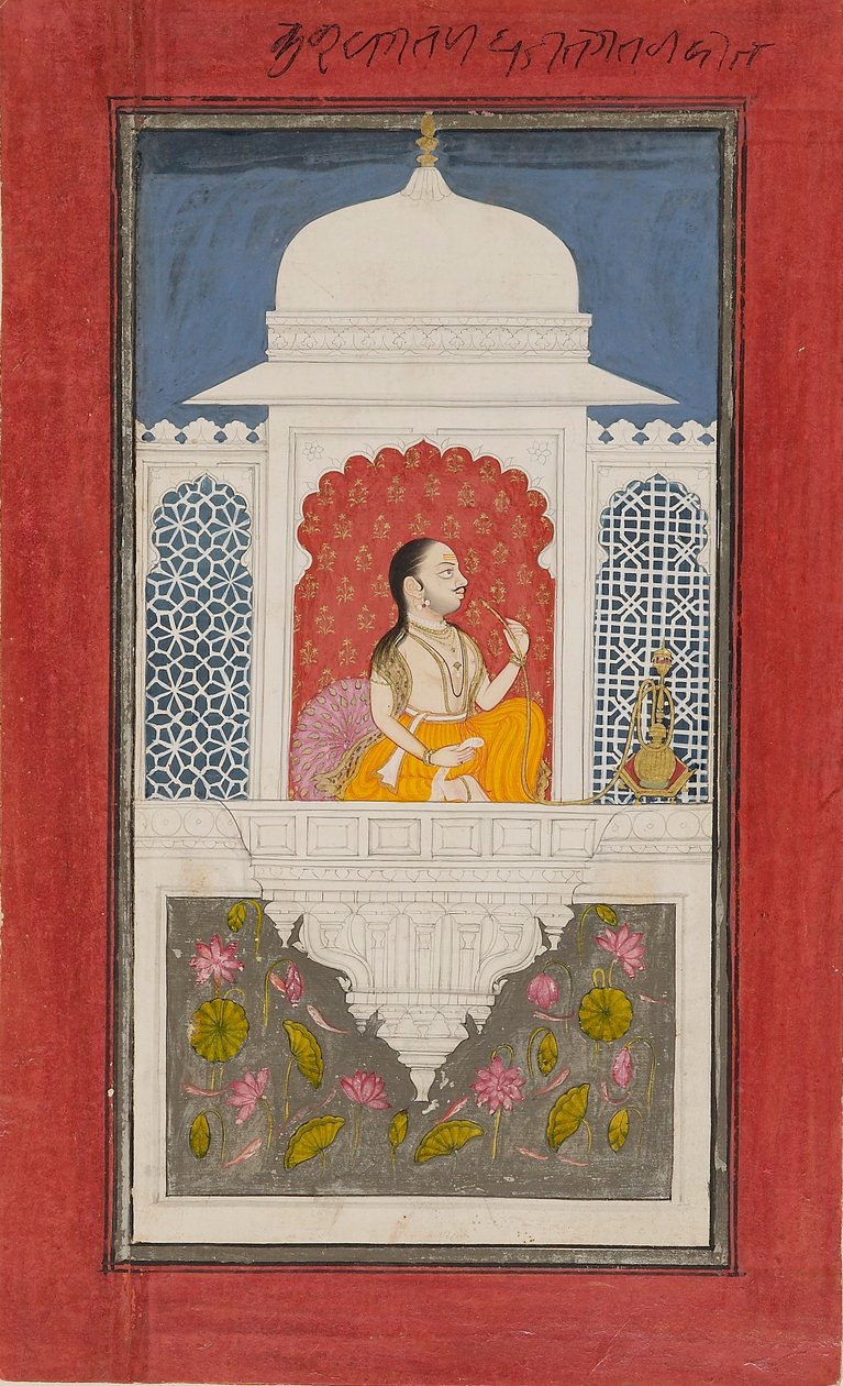 Raja Sagat Singh in een paviljoen door Unbekannt
