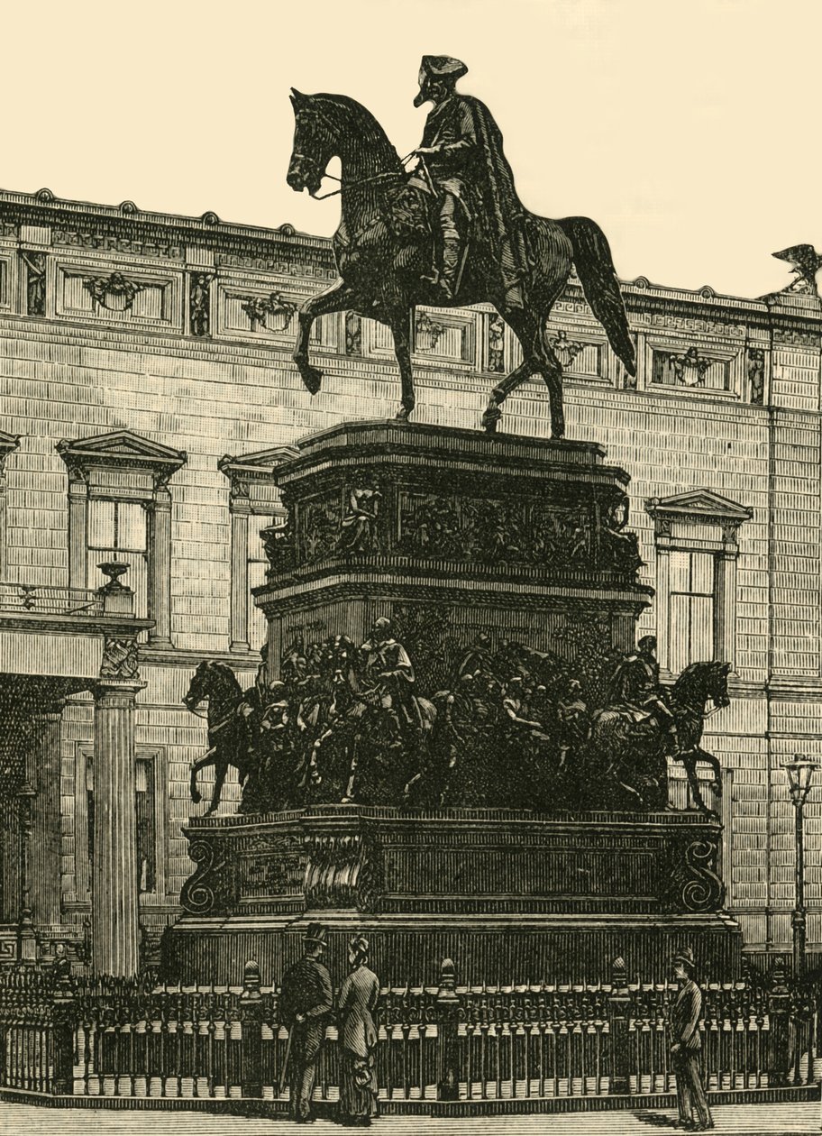 Rauchs standbeeld van Frederik de Grote, Berlijn, 1890 door Unbekannt