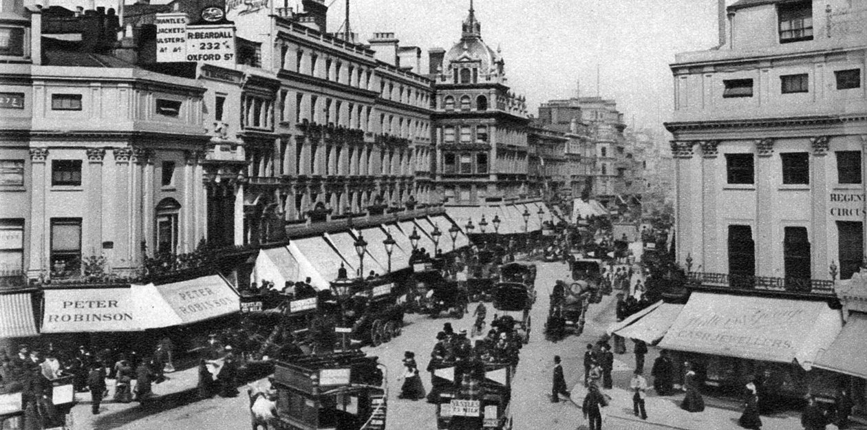 Regent Circus Oxford Circus, Londen, 1880s, 1926-1927 door Unbekannt