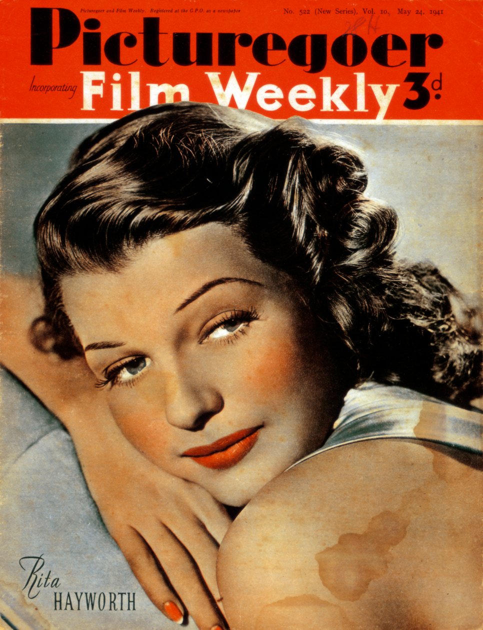 Rita Hayworth 1918-1987, Amerikaanse actrice, 1941 door Unbekannt