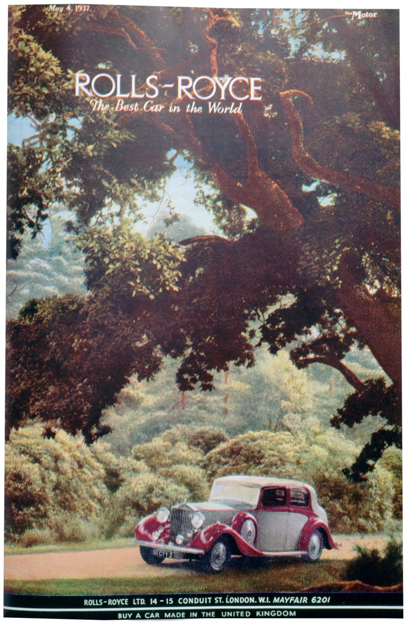 Rolls-Royce autoreclame, 1937 door Unbekannt