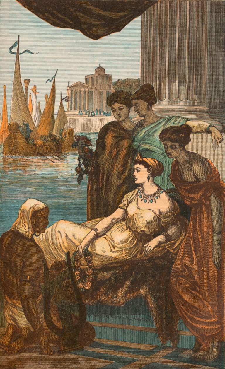 Romeinse dame en slaven, c1910 door Unbekannt