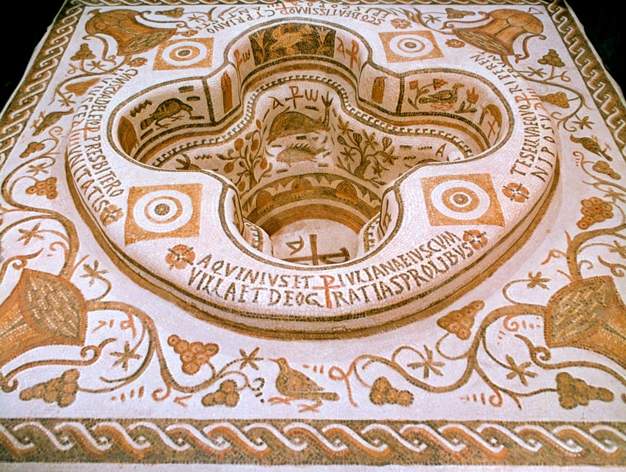 Romeins Mozaïek, 6e eeuw na Christus door Unbekannt