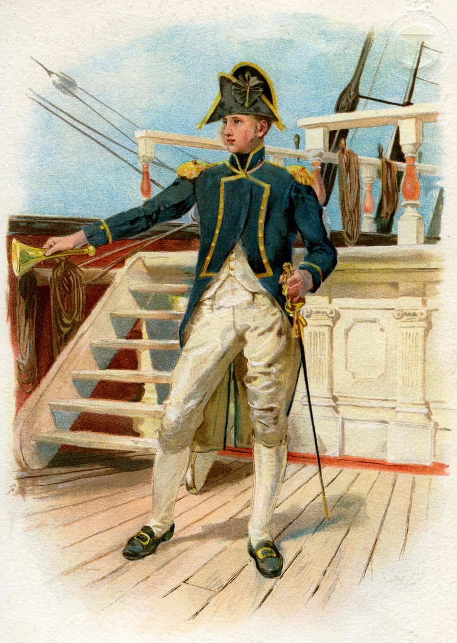 Royal Navy Post Captain, 18e eeuw ca. 1890-1893 door Unbekannt