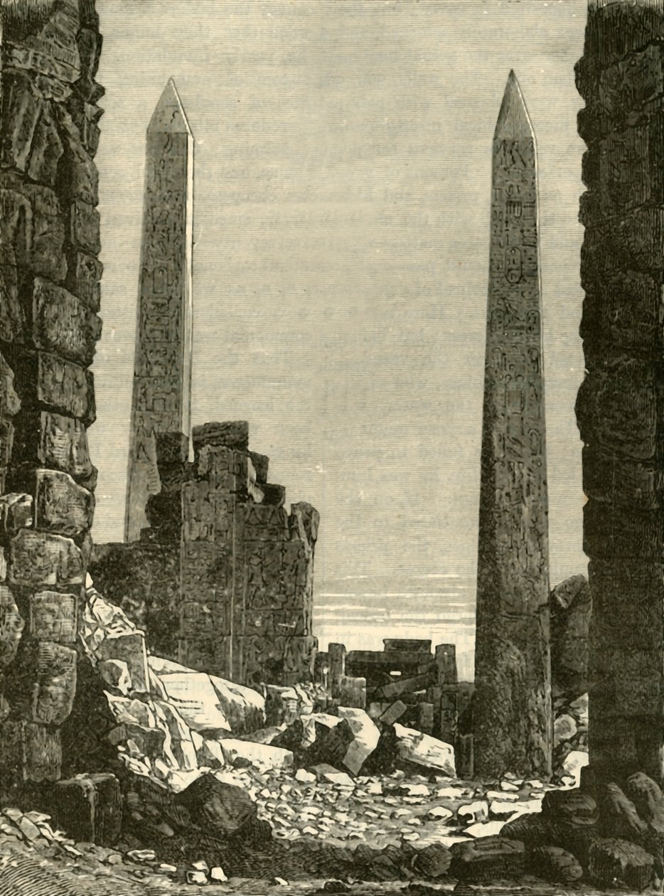 Ruïnes bij Karnak, 1890 door Unbekannt
