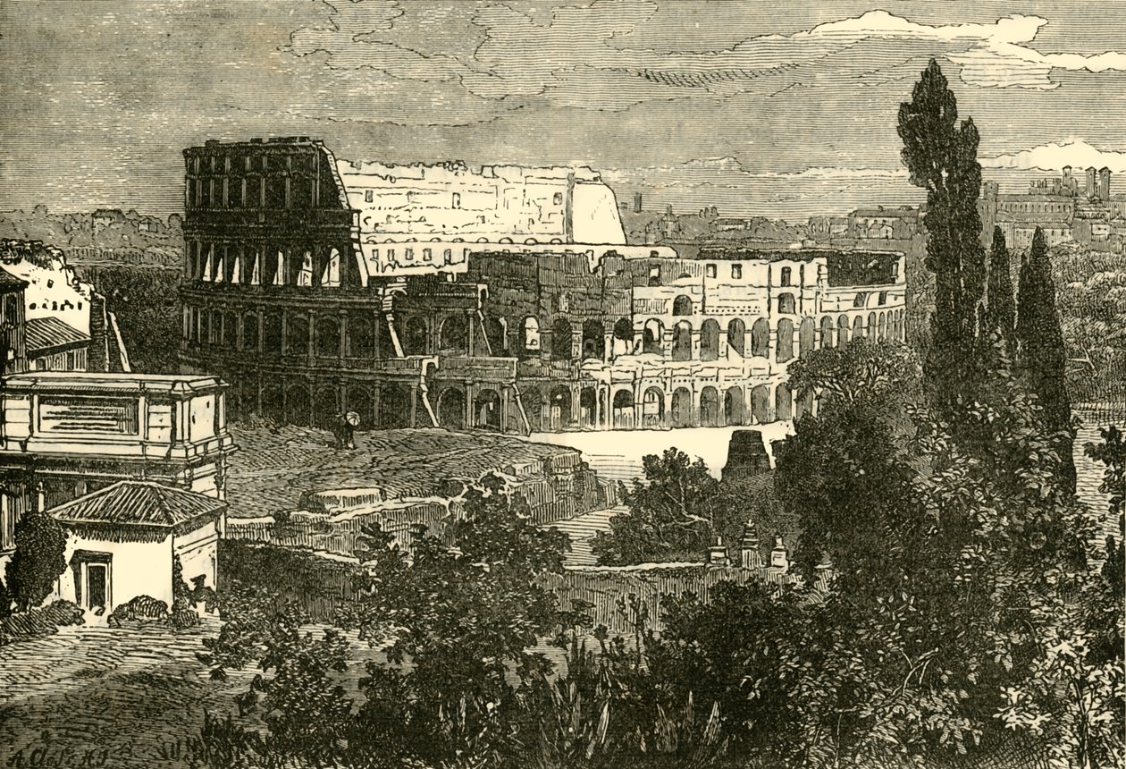 Ruïnes van het Colosseum, vanaf de Palatijn, 1890 door Unbekannt