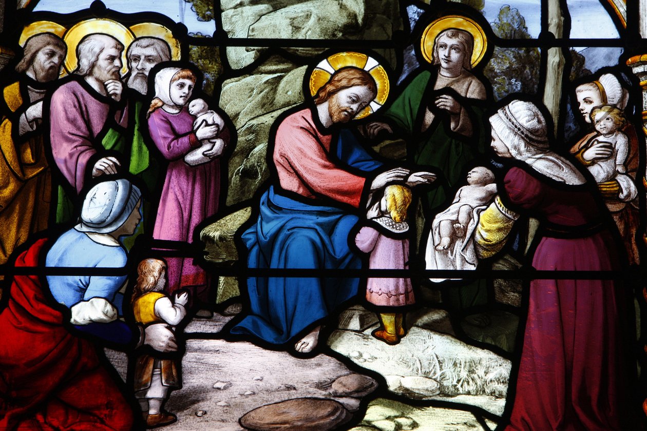 Saint Aignan Kerk: Jezus zegent de kinderen, Chartres, Frankrijk door Unbekannt