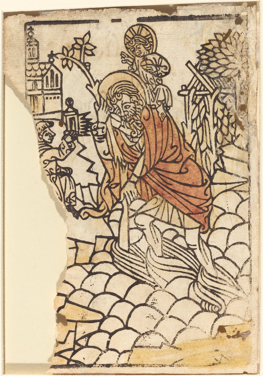 Sint Christoffel [recto] door Unbekannt