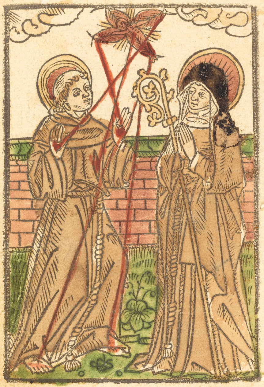 Sint Franciscus en Sint Clara, ca. 1480 door Unbekannt