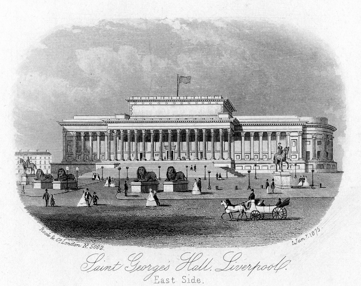 Saint Georges Hall, Liverpool, 1 januari 1875 door Unbekannt