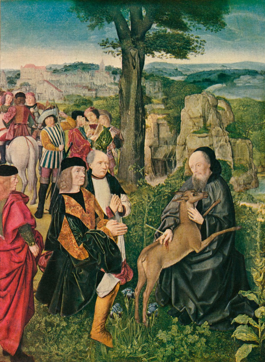 Sint-Gillis en het hert, ca. 1500, 1909 door Unbekannt