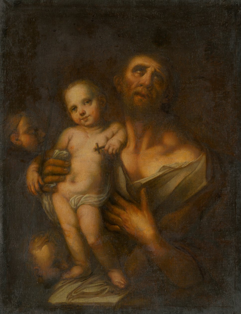 Sint Jozef met Baby Jezus door Unbekannt