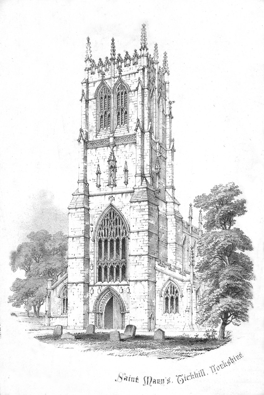 Saint Marys, Tickhill, Yorkshire, ca. 1850s door Unbekannt