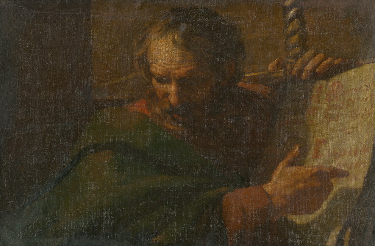 Sint Paulus leest uit een boek door Unbekannt