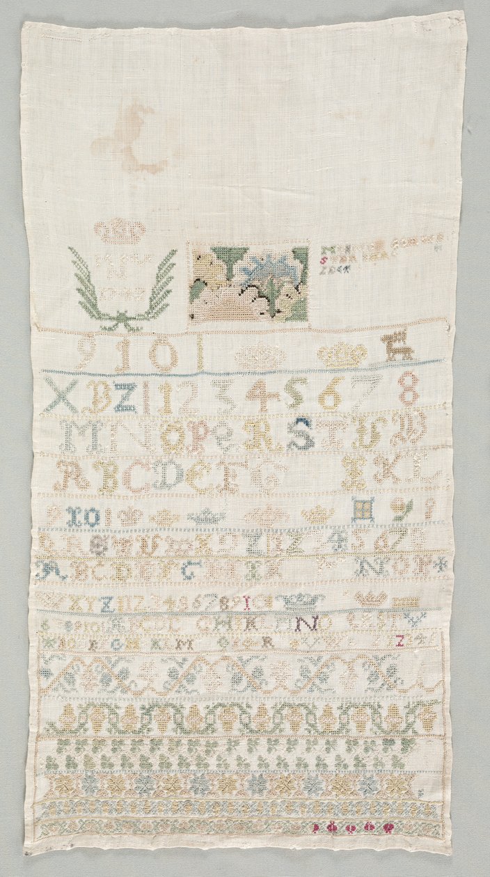 Sampler, 1742 door Unbekannt