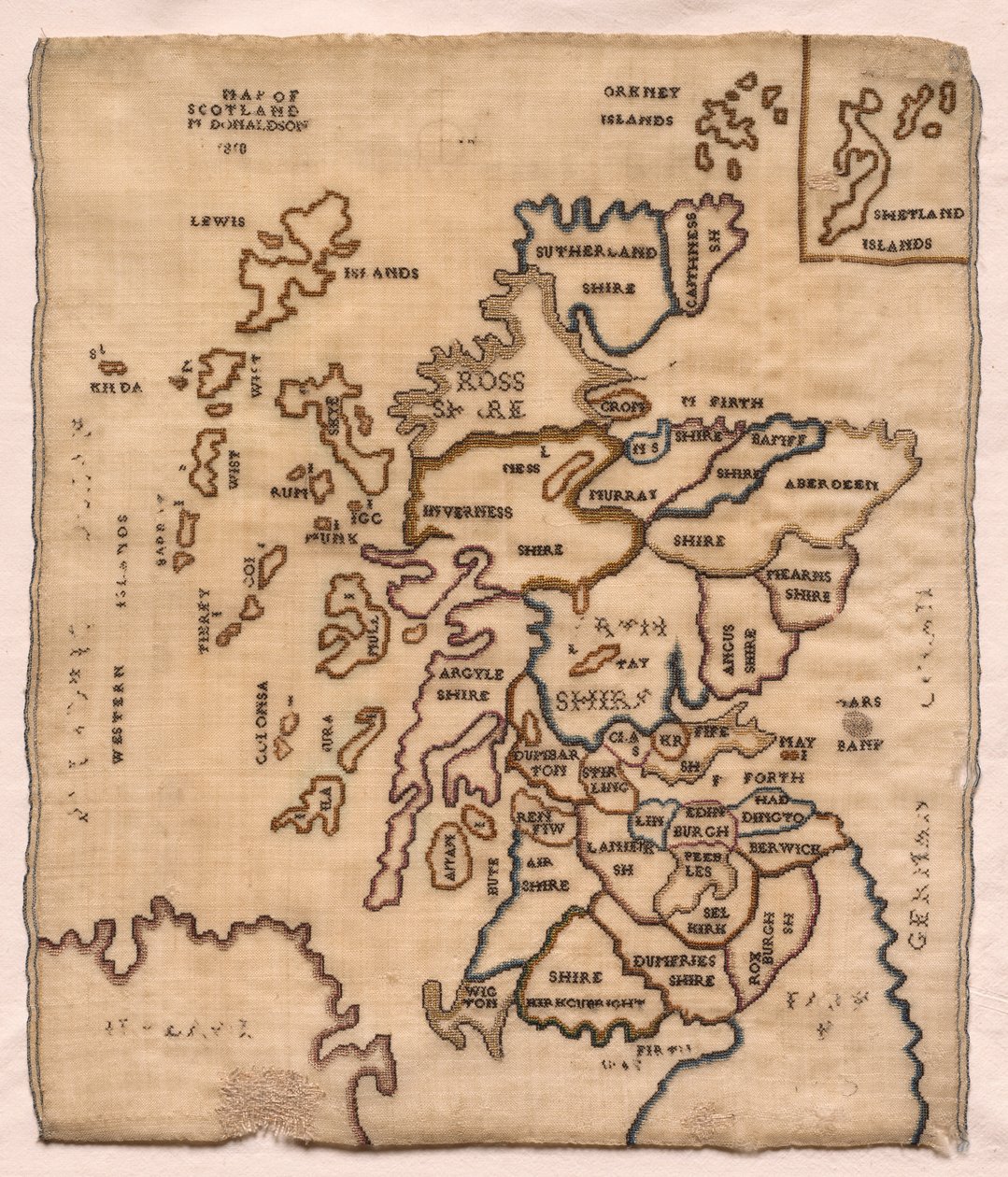 Sampler, 1810 door Unbekannt