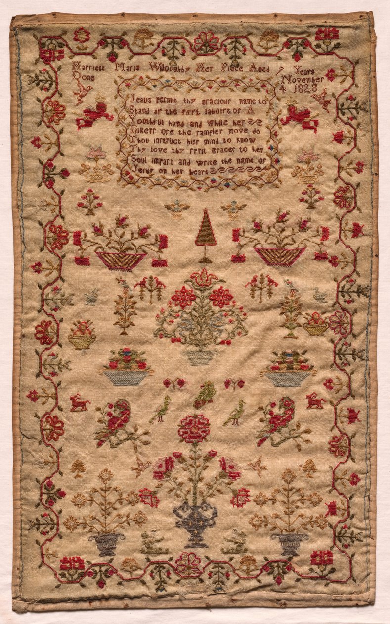 Sampler, 1828 door Unbekannt