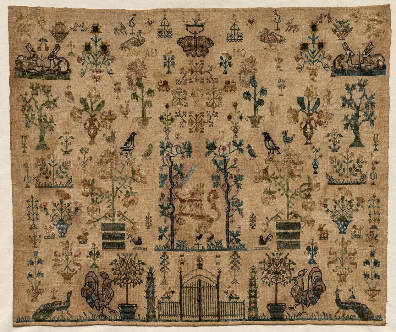 Sampler Fragment door Unbekannt