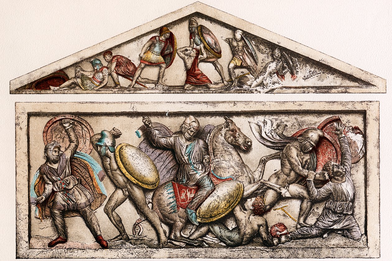Sarcophagus, 4e eeuw v.Chr. door Unbekannt