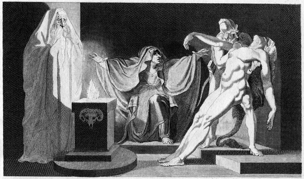 Saul en de Heks van Endor, 1792 door Unbekannt