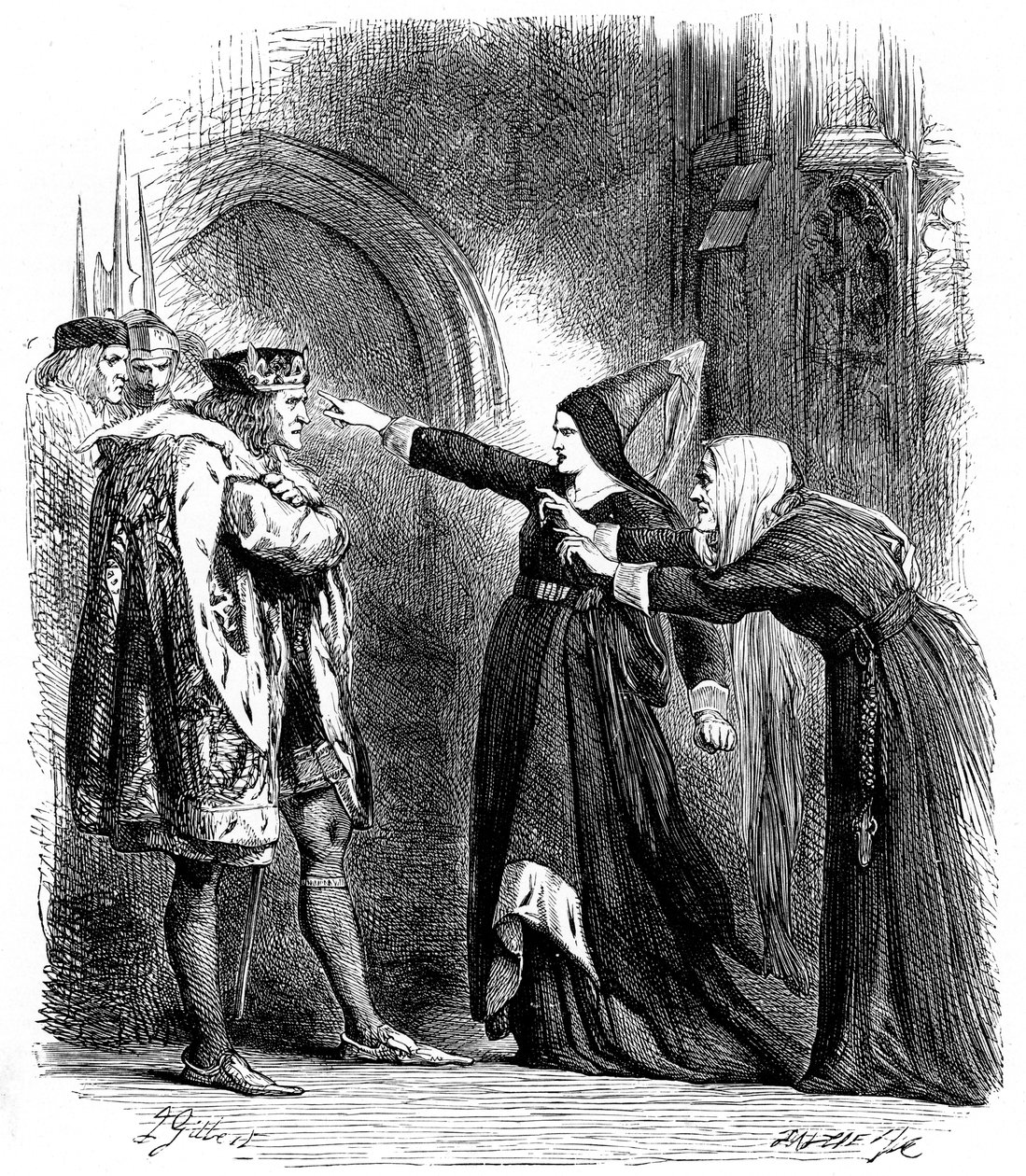 Scène uit Shakespeares Richard III door Unbekannt