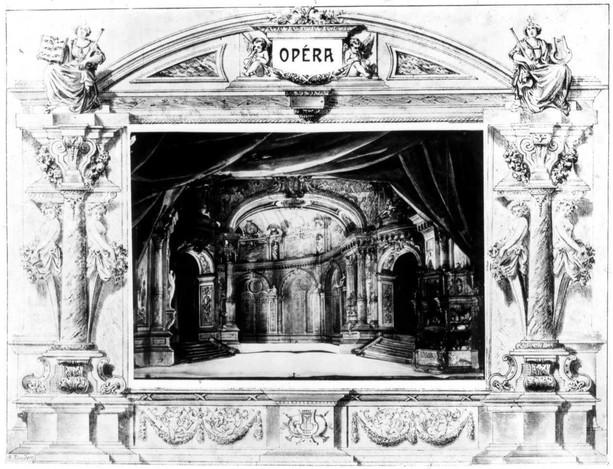 Decorontwerp voor Mozarts Don Giovanni, 1875 door Unbekannt