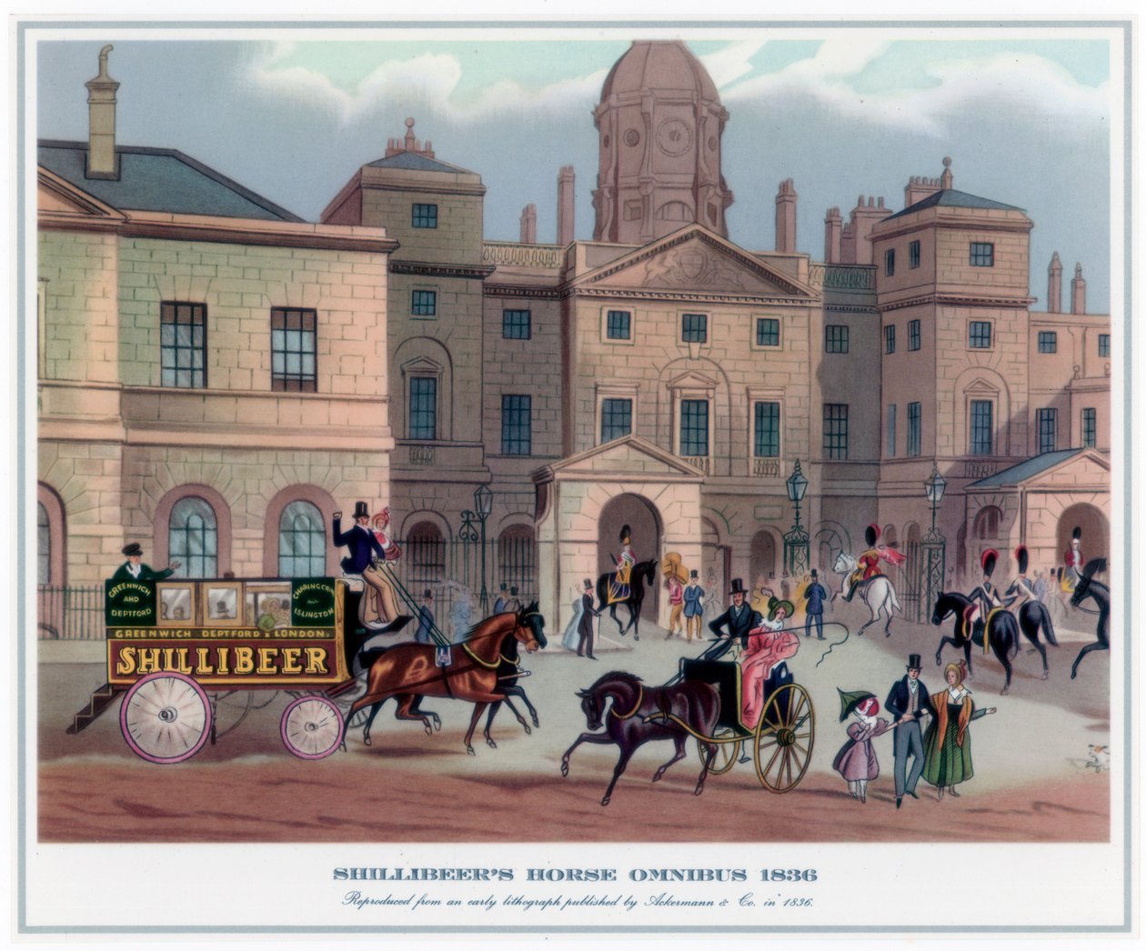 Shillibeers Paardenomnibus, 1836 door Unbekannt