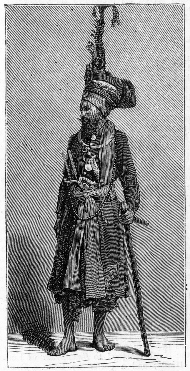 Sikh hoofdman, 1886 door Unbekannt