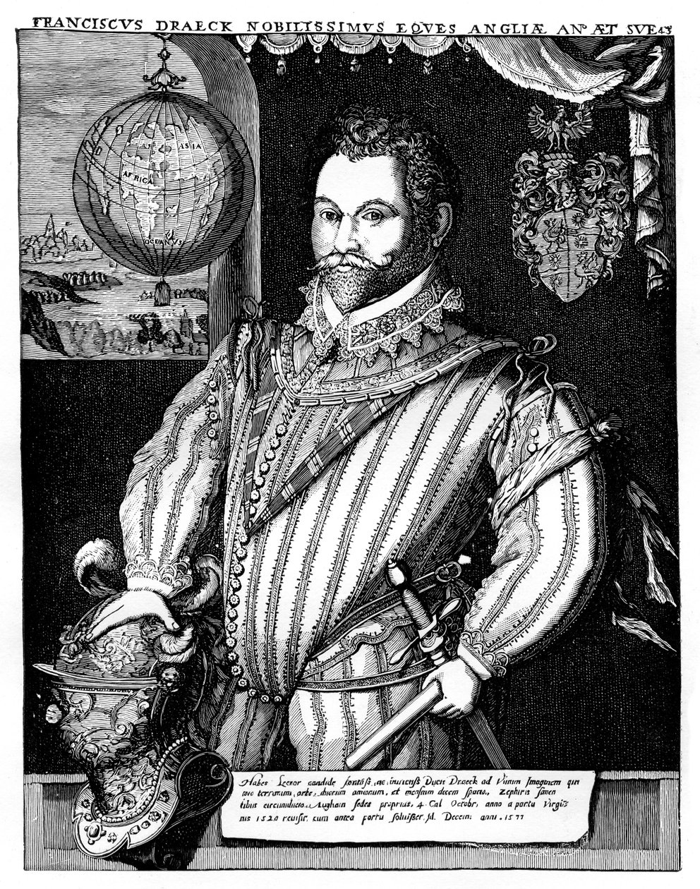 Sir Francis Drake, 16e eeuw, 1910 door Unbekannt