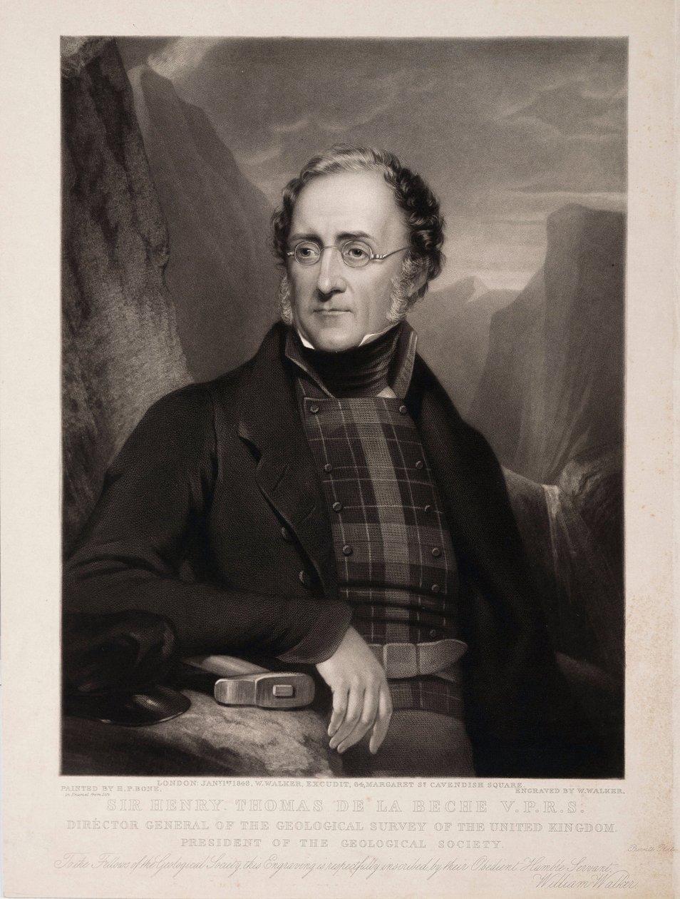 Sir Henry Thomas de la Beche, VPRS, geoloog door Unbekannt