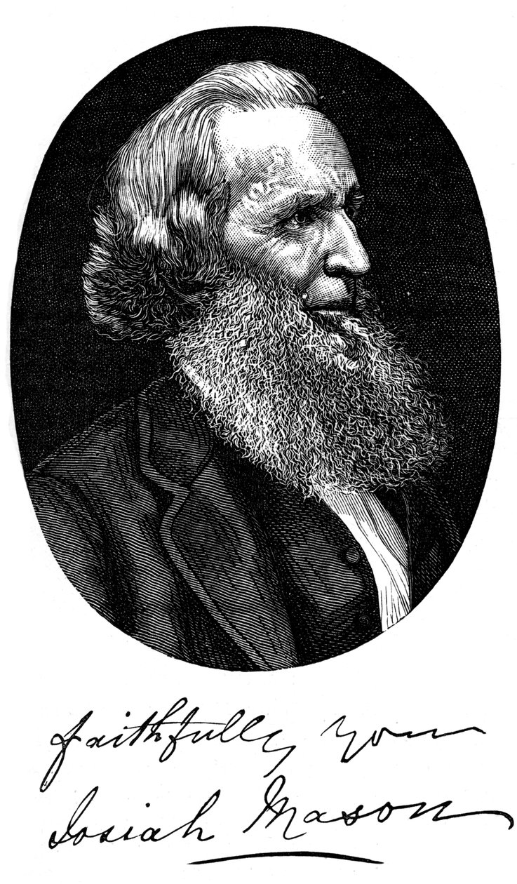 Sir Josiah Mason, Engelse Pennenfabrikant, ca. 1880 door Unbekannt