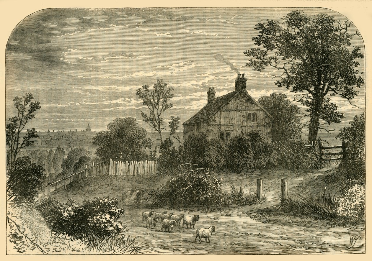 Het huis van Sir Richard Steele, Haverstock Hill, ca. 1876 door Unbekannt