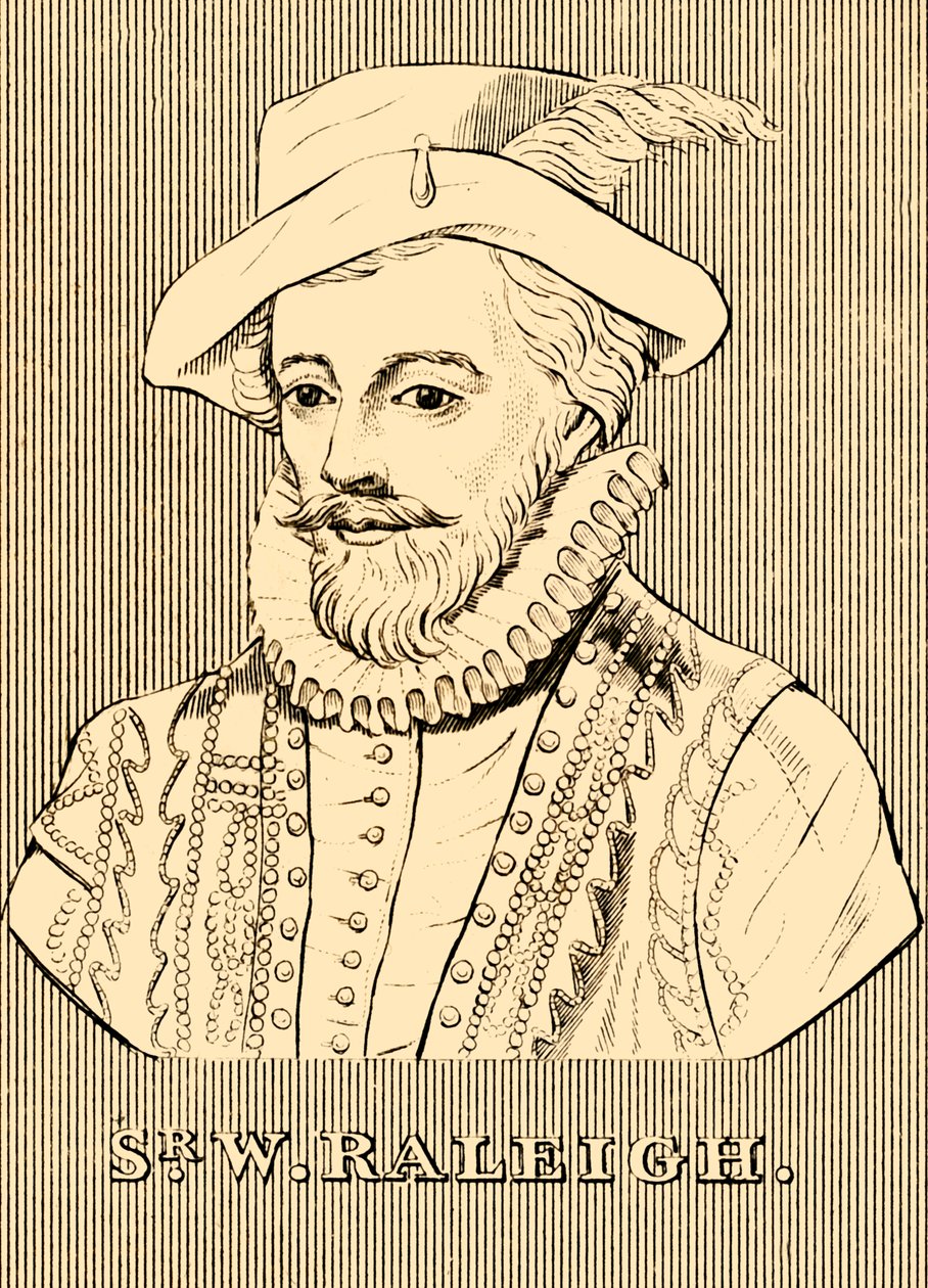 Sir W. Raleigh, c1552-1618 door Unbekannt