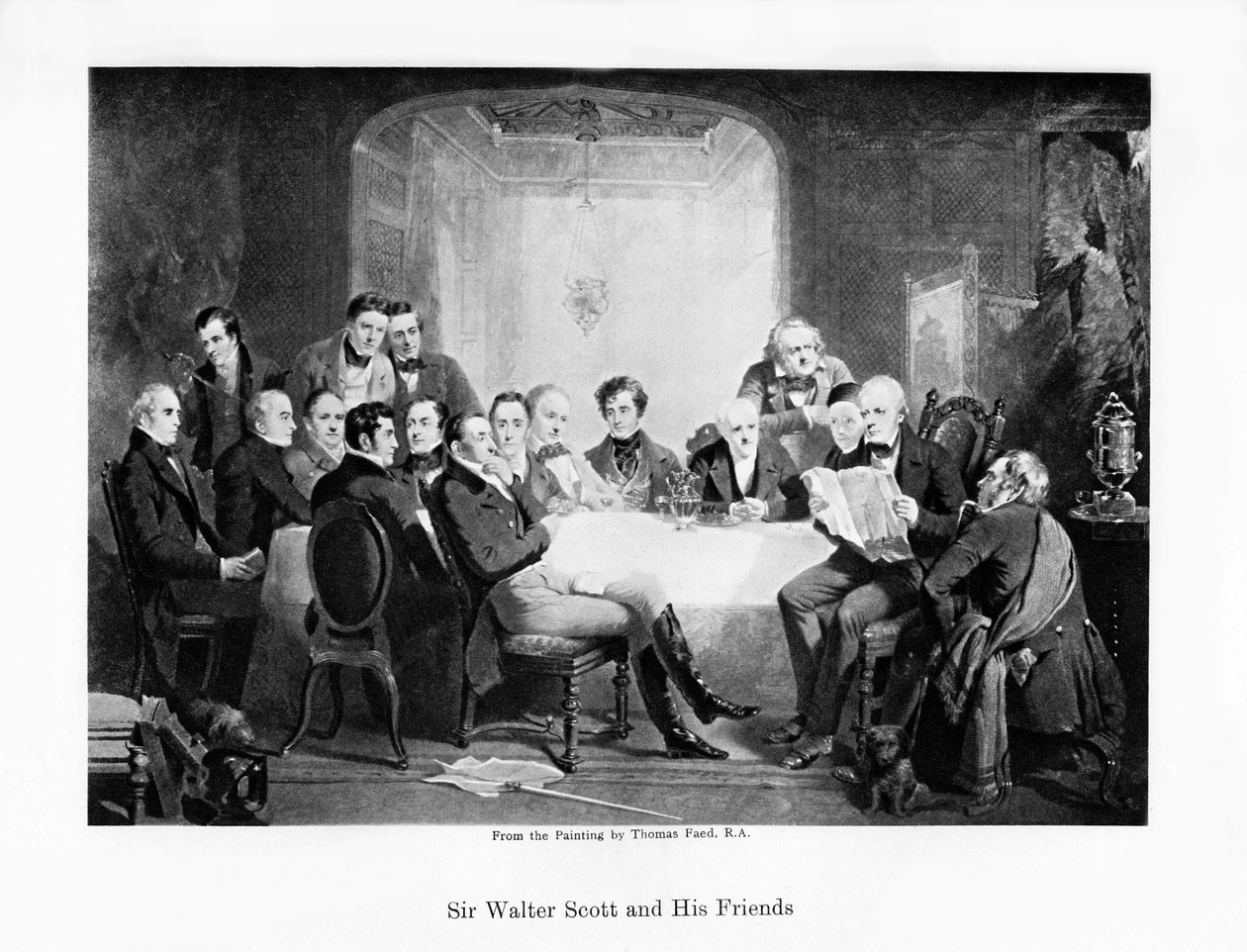 Sir Walter Scott en zijn vrienden, ca. 1849 door Unbekannt