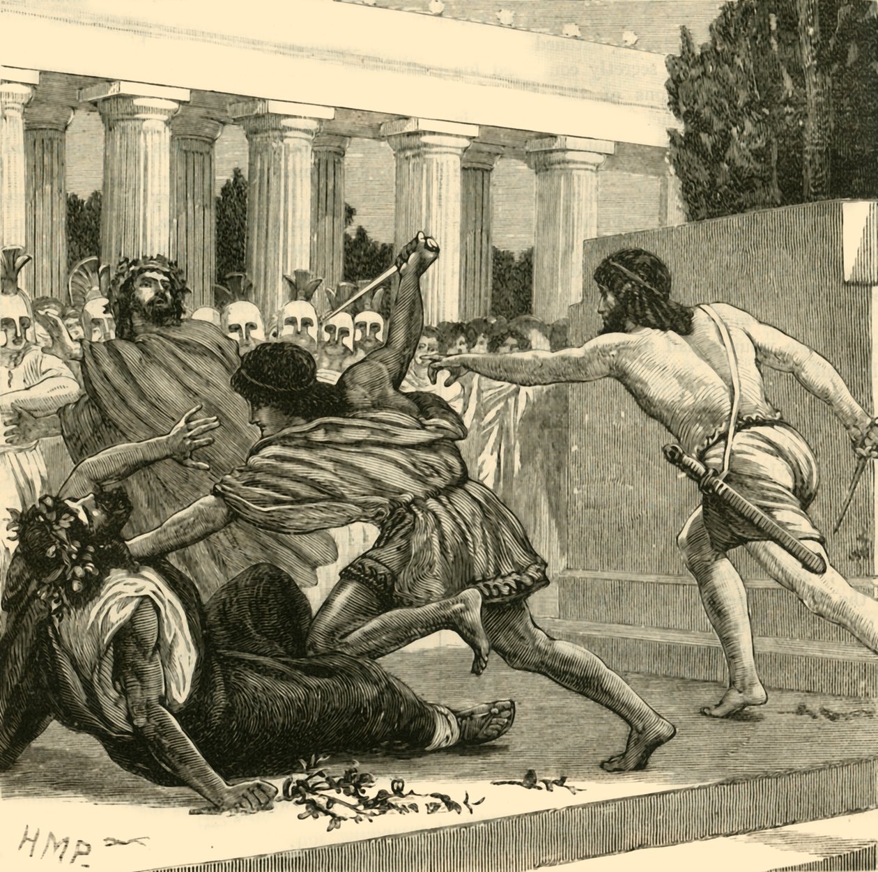 Slachting van de Pisistratiden, 1890 door Unbekannt
