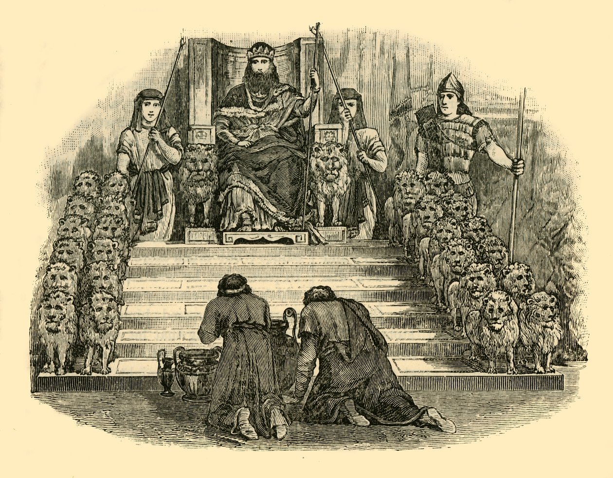 De troon van Salomo, gerestaureerd, 1890 door Unbekannt