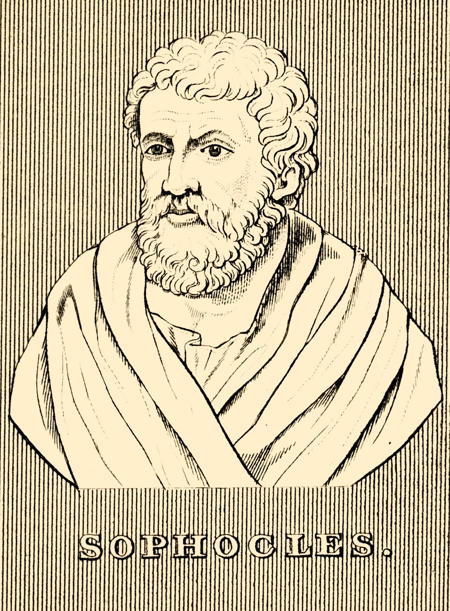 Sophocles, ca. 497-405 v.Chr., 1830 door Unbekannt