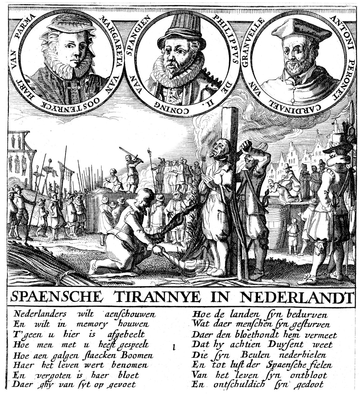 Spaanse executie van hugenoten, c1565 door Unbekannt