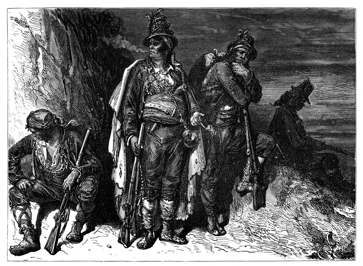 Spaanse kustwachters, ca. 1890 door Unbekannt
