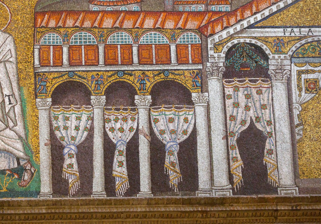 St. Apollinare nuovo kerk, mozaïek, Ravenna, Italië (foto) door Unbekannt