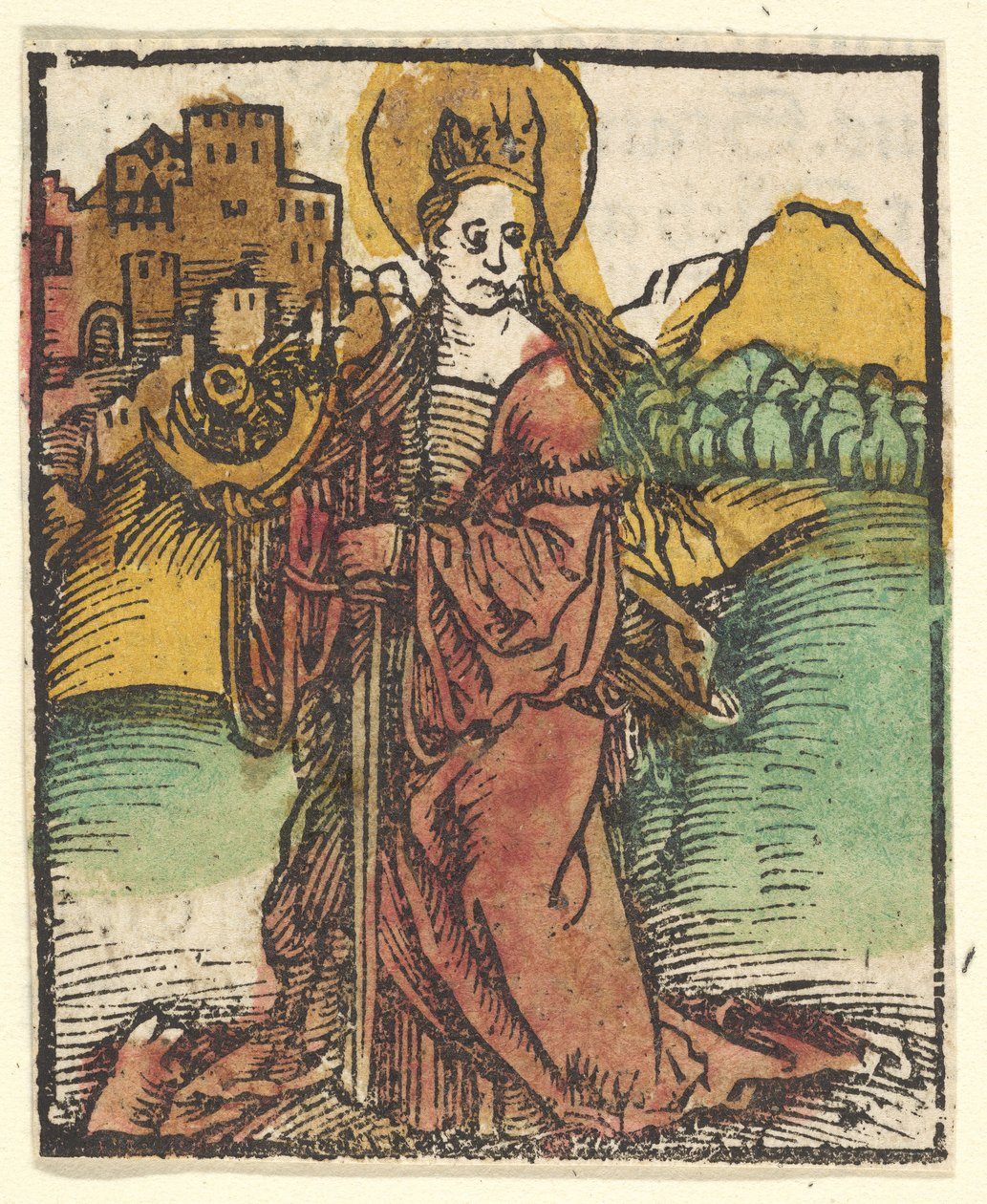 St. Catharina kopie door Unbekannt