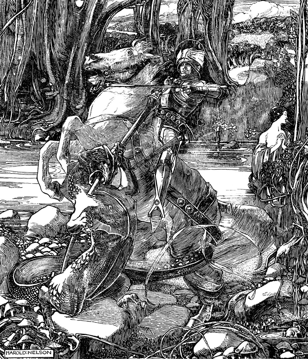 Sint Joris en de Draak, 1901 door Unbekannt