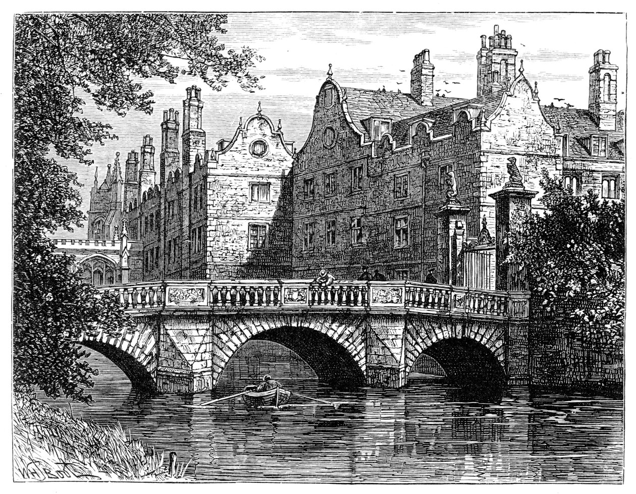 St Johns College, Cambridge door Unbekannt