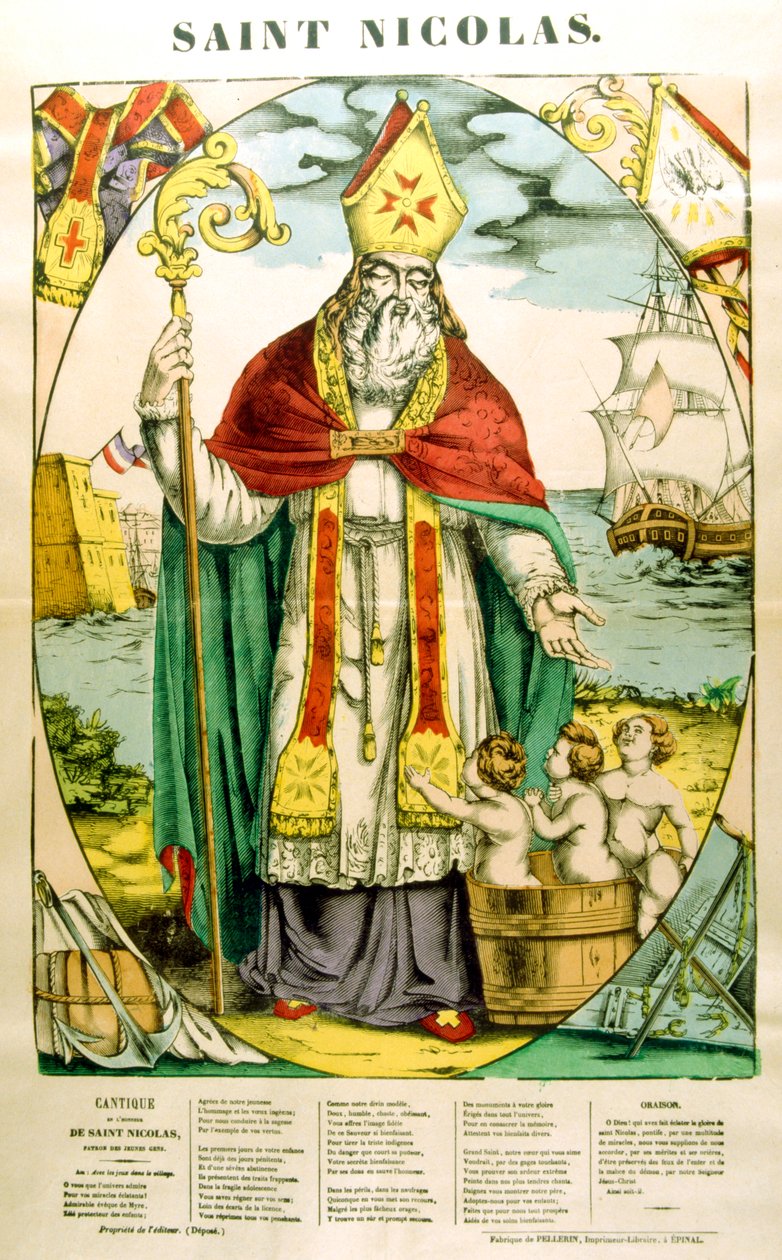Sint Nicolaas, 19e eeuw door Unbekannt