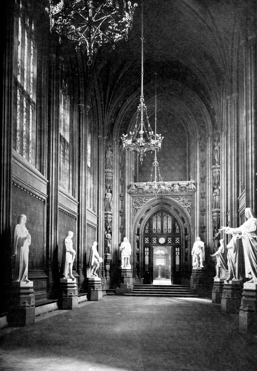 St. Stephens Hall, Palace of Westminster, Londen, ca. 1905 door Unbekannt