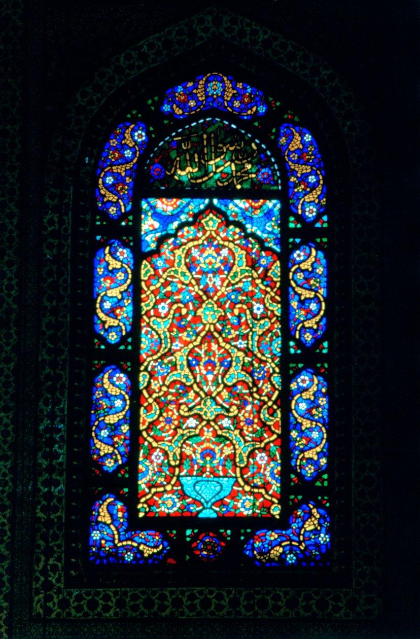 Glas-in-loodraam, Suleymaniye Moskee, 1557 door Unbekannt