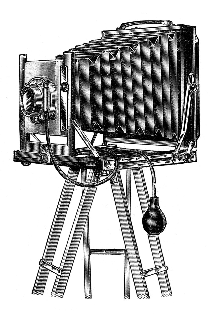 Statiefcamera, 1904 door Unbekannt