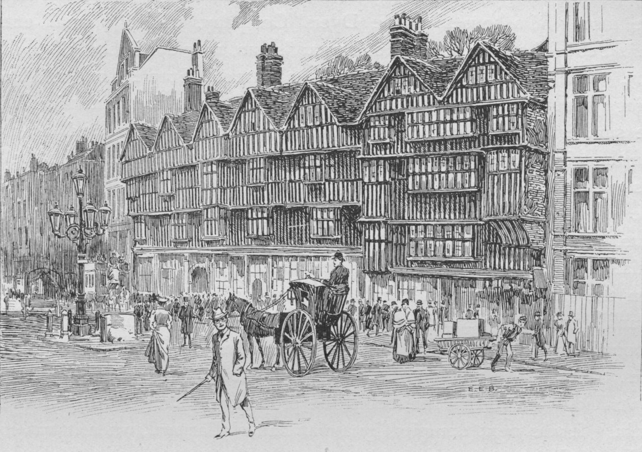 Staple Inn, Holborn Bars, Londen door Unbekannt
