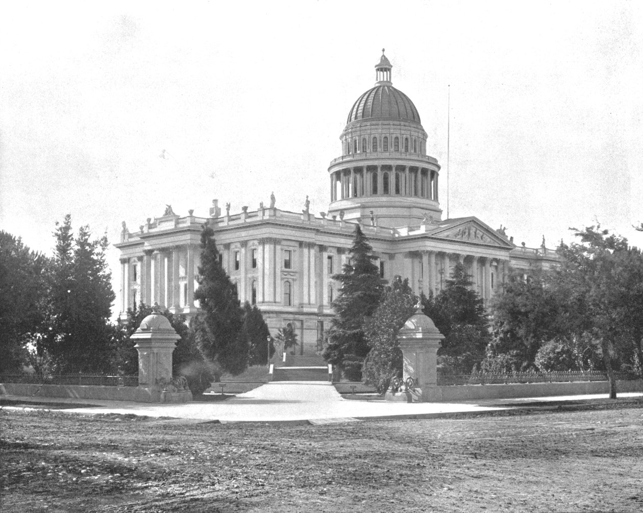 Staatskapitool, Sacramento, Californië, VS, ca. 1900 door Unbekannt